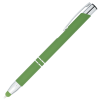 a green pen with a cap