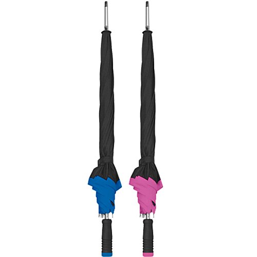 Edge Two Tone Pongee Umbrella - 46" Arc Image 3 of 6