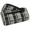 View Image 2 of 3 of Roll-Up Blanket - Black/Grey Plaid with Black Flap