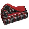 View Image 2 of 3 of Roll-Up Blanket - Black/Red Plaid with Red Flap