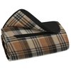 View Image 2 of 3 of Roll-Up Blanket - Brown/Black Plaid with Black Flap