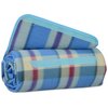View Image 2 of 3 of Roll-Up Blanket - Light Blue/Blue Plaid with Blue Flap