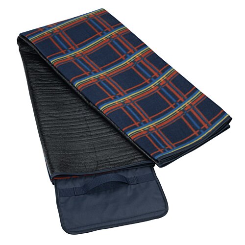 Additional Image 1 - a folded plaid scarf on a white background