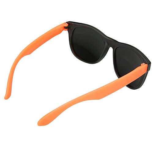 Additional Image 2 - a pair of sunglasses with orange rims