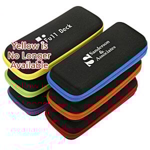 Additional Image 1 - a stack of colorful pencil cases