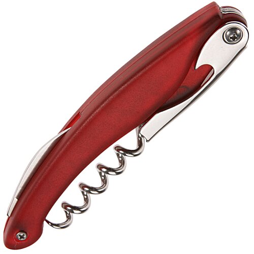 Additional Image 1 - a red and silver corkscrew