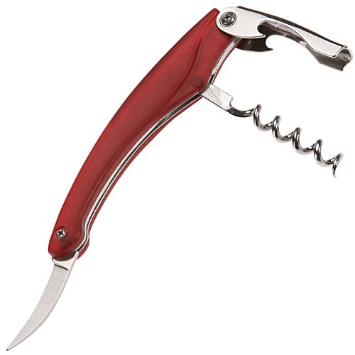 Additional Image 2 - a red and silver corkscrew