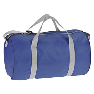 Additional Image 1 - a blue duffel bag with a white strap