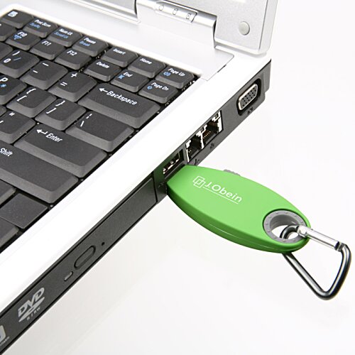 Additional Image 1 - a green keychain attached to a laptop