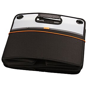 Additional Image 1 - a black and white object with orange stripe