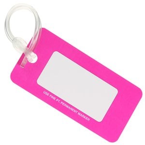 Additional Image 2 - a pink tag with a white label