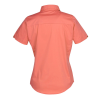 View Image 3 of 3 of Easy Care Stretch Poplin Short Sleeve Blouse - Ladies'