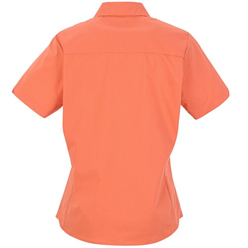 Additional Image 2 - a back view of a pink shirt