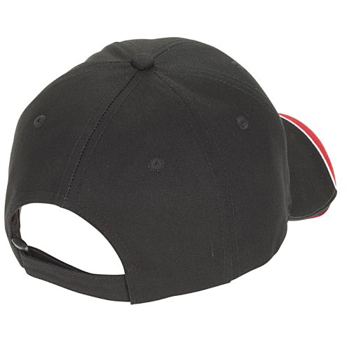 Additional Image 1 - a black hat with a red patch