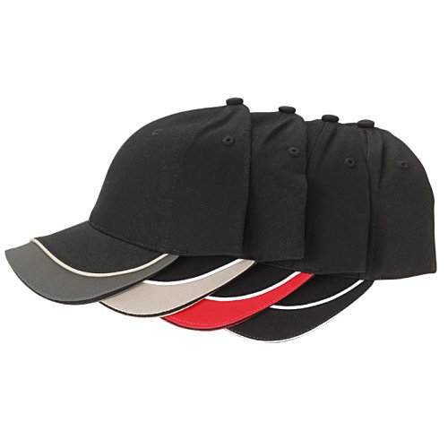 Additional Image 2 - a stack of black and red hats