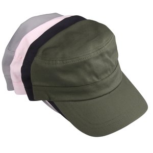 Additional Image 1 - a green hat with a pink band