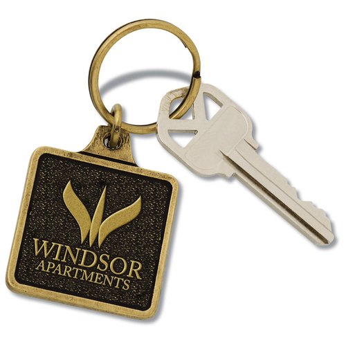 Econo Metal Keychain - Square Image 2 of 2