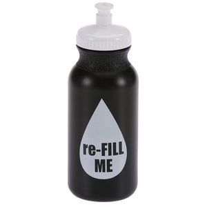 Additional Image 2 - a black water bottle with a white lid