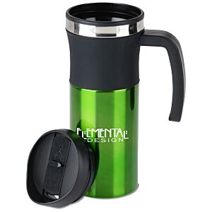Additional Image 2 - a green and black coffee mug