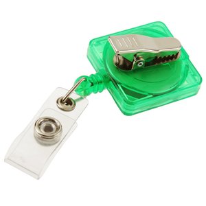 Additional Image 2 - a green badge holder with a clip