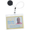 View Image 3 of 4 of Round Retractable Badge Holder with Slip-On Clip - Opaque
