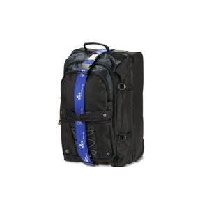 Additional Image 1 - a black backpack with a blue stripe
