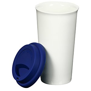 Additional Image 1 - a white cup with a blue lid