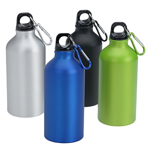Aluminum Water Bottle with Carabiner - 16 oz. - Matte Image 2 of 2