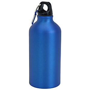 Additional Image 1 - a blue water bottle with a black cap