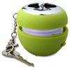 a key chain with a green ball