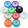 a group of colorful plastic caps