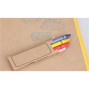 Additional Image 1 - a brown pencil case with multicolored pencils in it