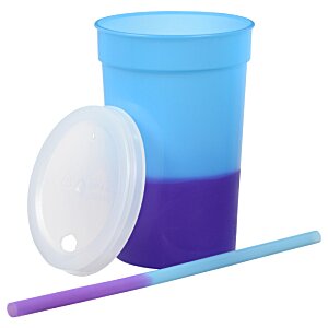 Additional Image 2 - a blue and purple cup and a purple spoon
