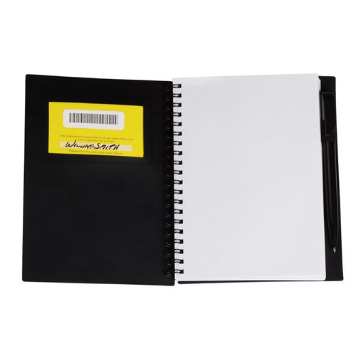 Additional Image 3 - a black and white notebook