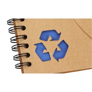 Additional Image 2 - a spiral notebook with a recycle symbol on it