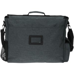 Additional Image 1 - a black briefcase with black straps