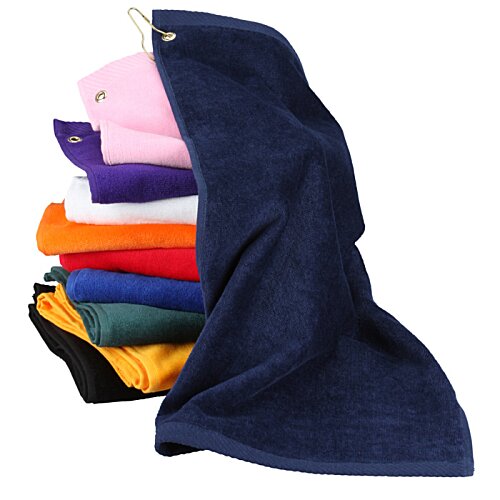 Golf Towel with Grommet and Clip Image 1 of 1