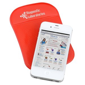 Additional Image 1 - a white cell phone on a red mouse pad
