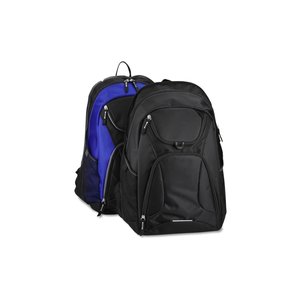 Additional Image 2 - a black backpack with a blue back pack
