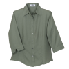 View Image 2 of 2 of Easy-Care 3/4 Sleeve  French Twill Shirt - Ladies' - Closeout