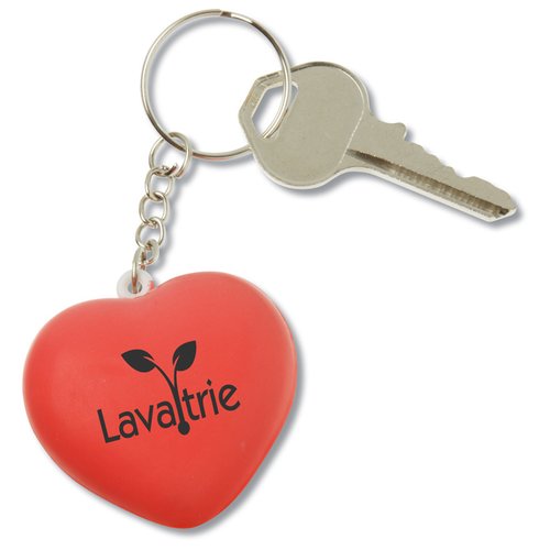 Additional Image 2 - a key chain with a heart shaped keyring