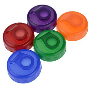 Additional Image 4 - a group of colorful plastic caps