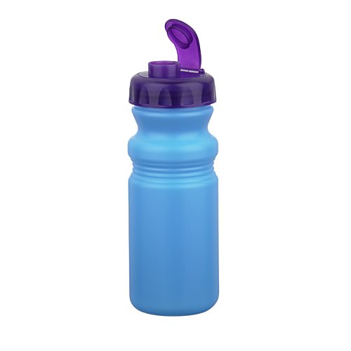 Additional Image 1 - a blue water bottle with purple lid