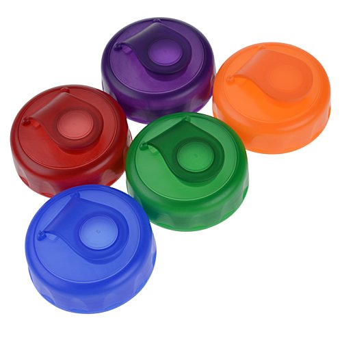 Additional Image 4 - a group of colorful plastic caps