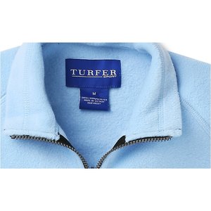 Additional Image 1 - a blue collared shirt with a blue tag