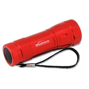 Additional Image 2 - a red flashlight with a black strap