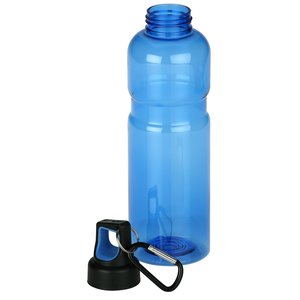 Additional Image 2 - a blue water bottle with a black cap