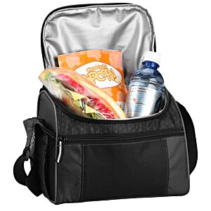 Additional Image 1 - a black bag with a bottle of water and a snack