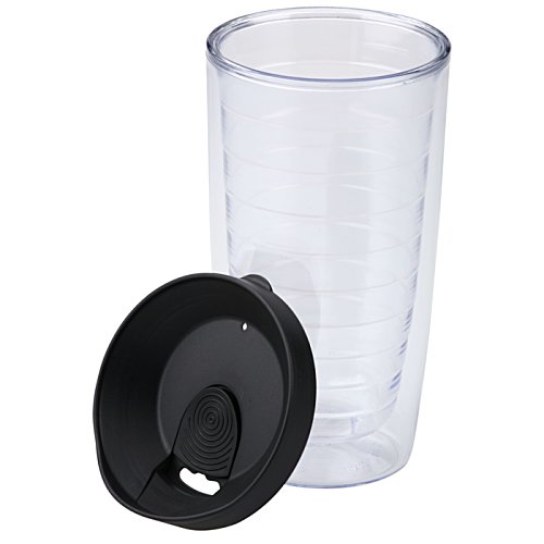 Additional Image 2 - a clear glass with a black lid