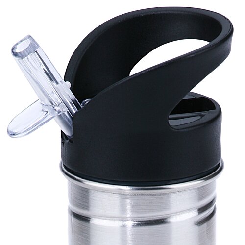 Additional Image 2 - a black and silver water bottle